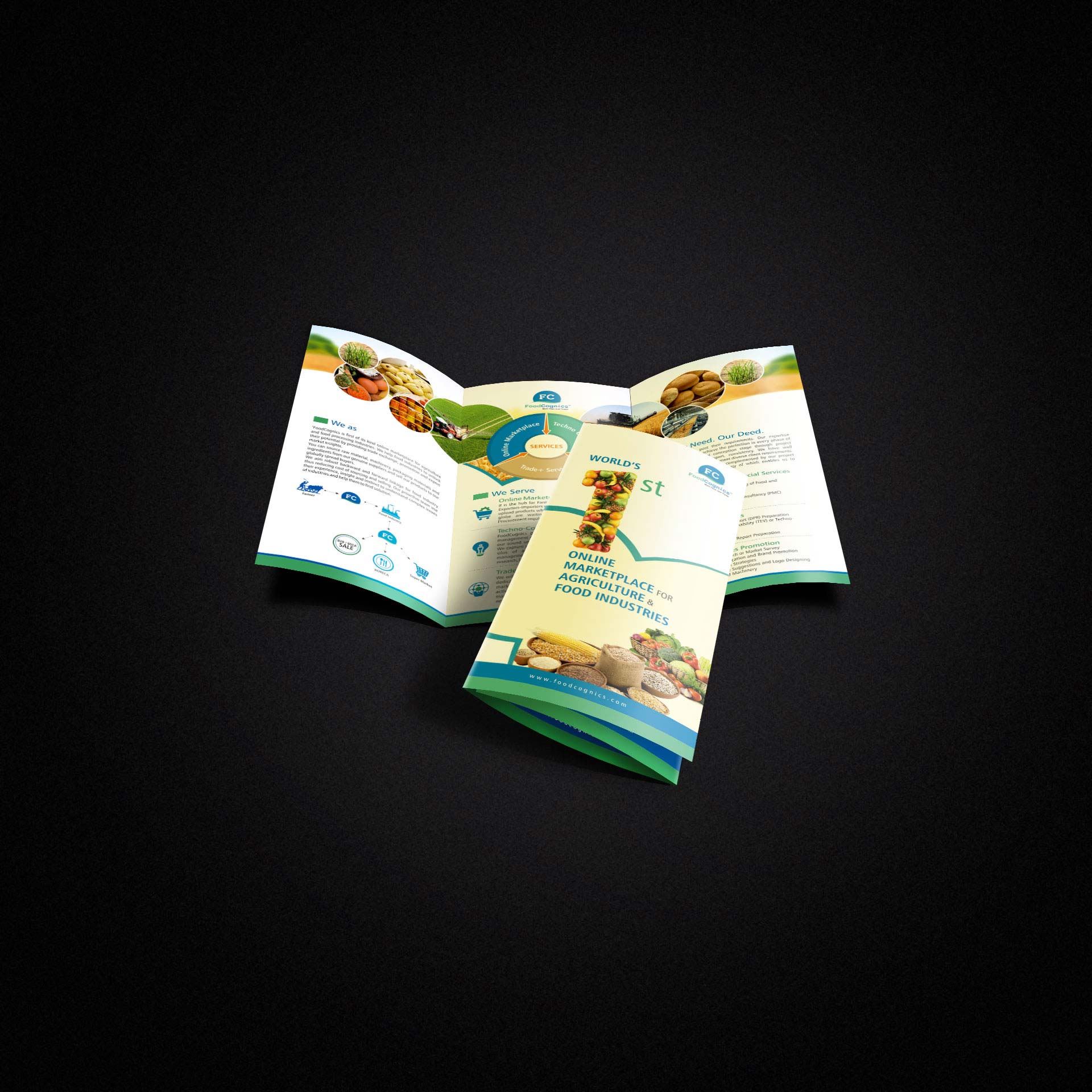 FoodCognics – 2 Fold Brochure Design